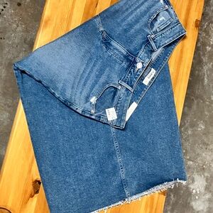 Maurices Blue Denim  Skirt with large slit